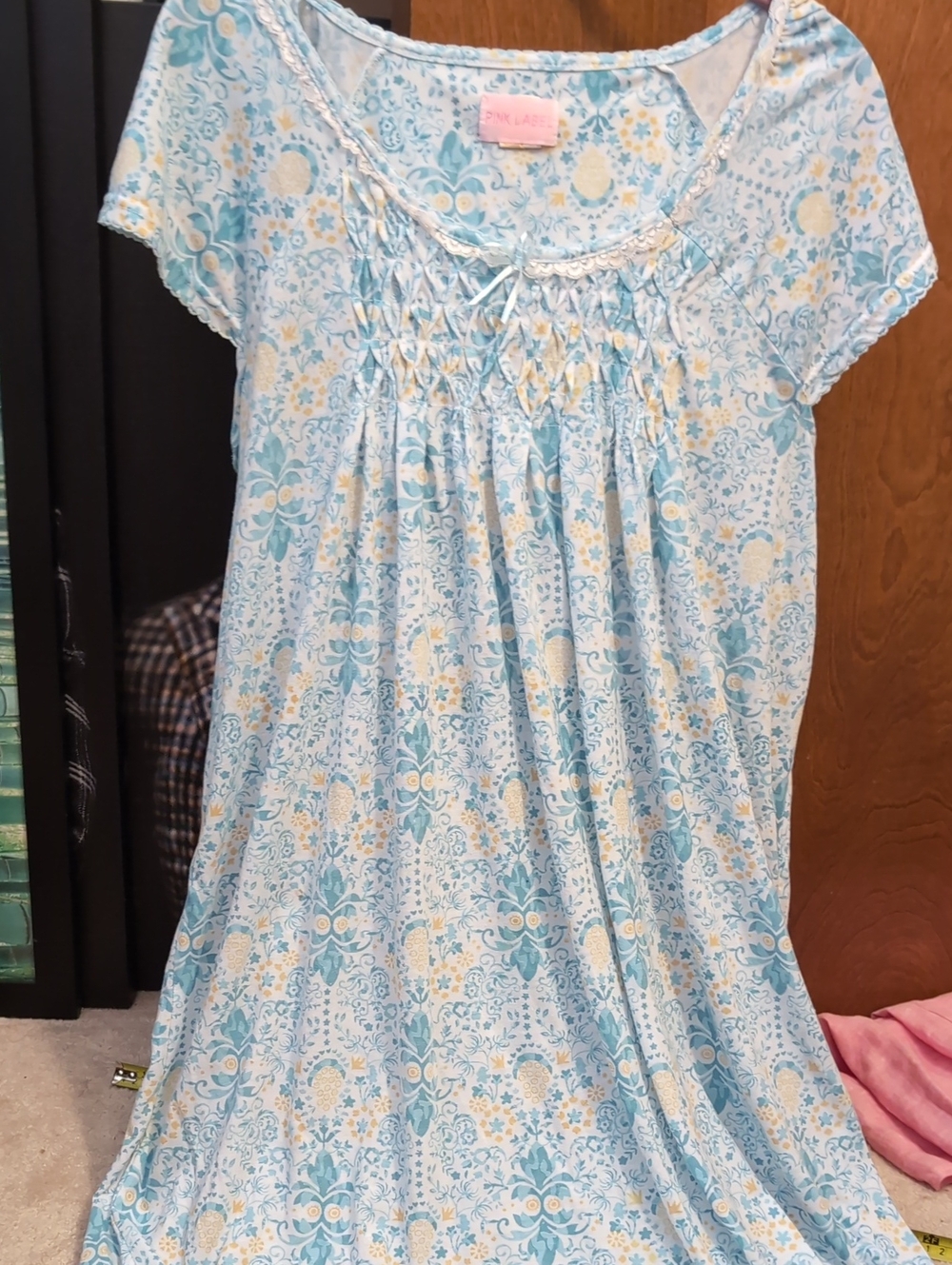 Dreamy Blue Floral Women’s Nightgown - Pink Label